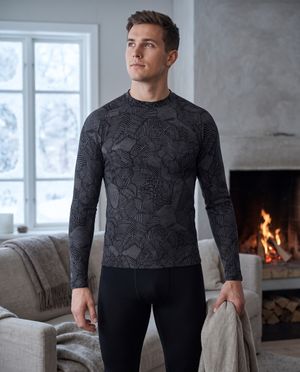 Glacier Crosshatch Base Layer Top men's base layer tops
