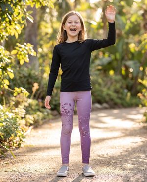Burnished Lilac Flare girls youth leggings