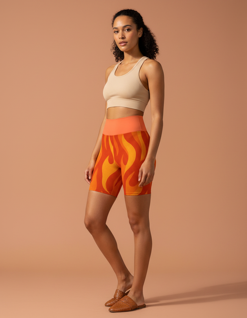 Flicker Yoga Shorts Yoga Shorts — Dripper