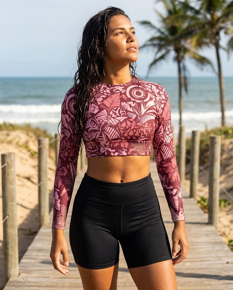 Crop Top in Dusty Rose Lani Poni