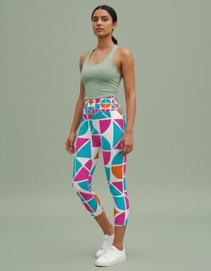 Kaleidoscope Capri Yoga Leggings Capri Yoga Leggings — Dripper