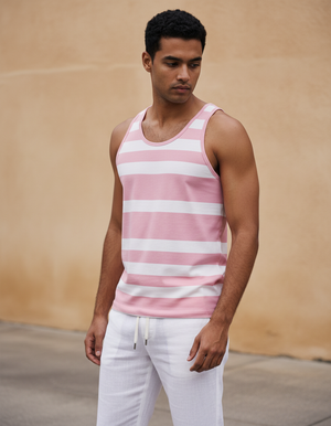 Hot Pink Tide Tank Top Men's Tank Top — Dripper