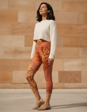 Lava Falls Celestial Capri Yoga Leggings Capri Yoga Leggings — Dripper