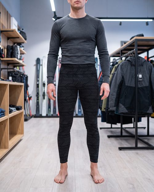 Herringbone men's base layer bottoms
