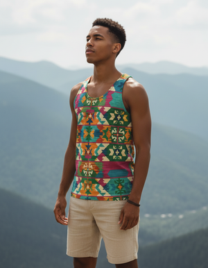 Men's Runway Emerald Zamzam tank tops