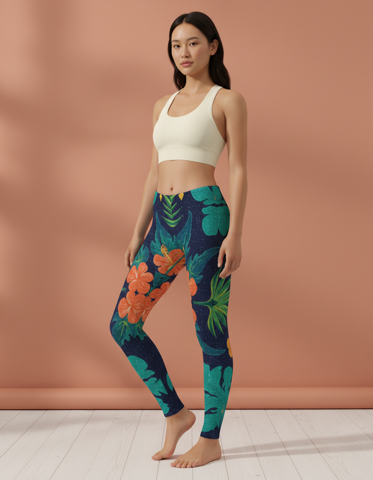 Women's Hawaiian Quilt Pattern Leggings
