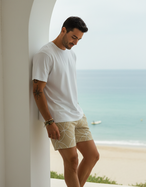 White Onyx Aoi men's swim trunks