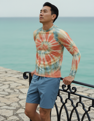 Men's Coral Nebula men's short-sleeve rashguards