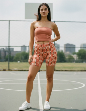 Coral Ubuntu women's short shorts