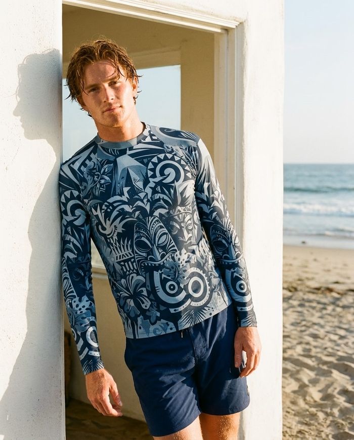 Rashguard — Men's Blue Aura Nalu Uli