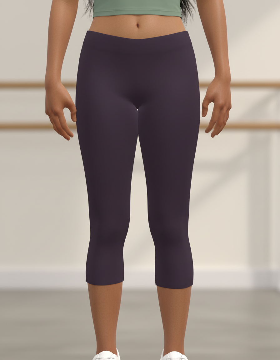 Capri Leggings in Eggplant