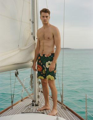 Runway Emerald Elysium men's swim trunks