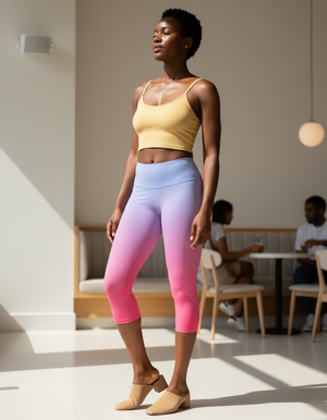 Aura Gradient Capri Leggings capri leggings
