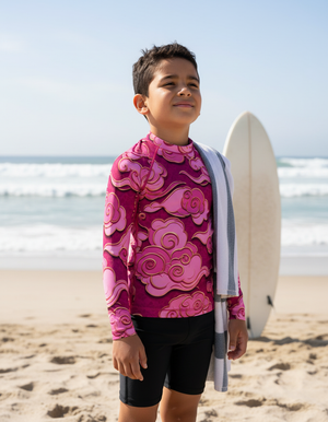 Kids Electric Fuchsia Zephyr kids rashguards