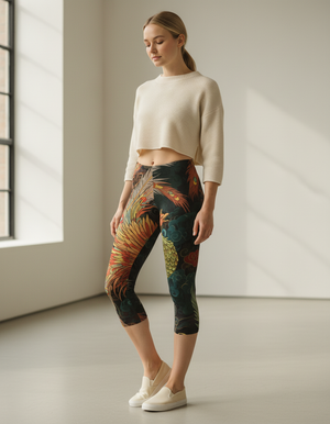 Coffee Bean Elysium Capri Leggings Capri Leggings — Dripper