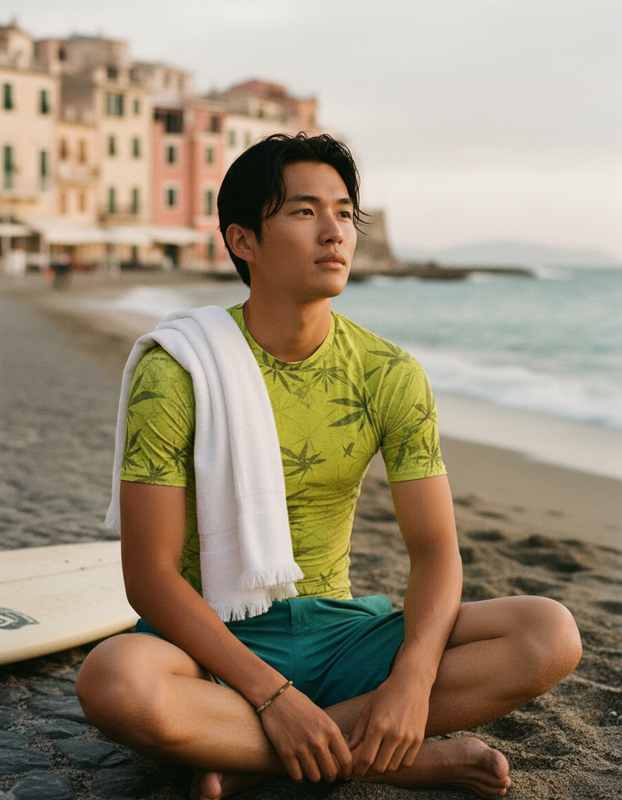 Rashguard — Men's Neon Yellow Mizu