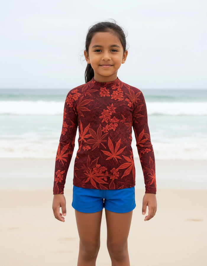 Rashguard — Kids Fiery Red Kumo
