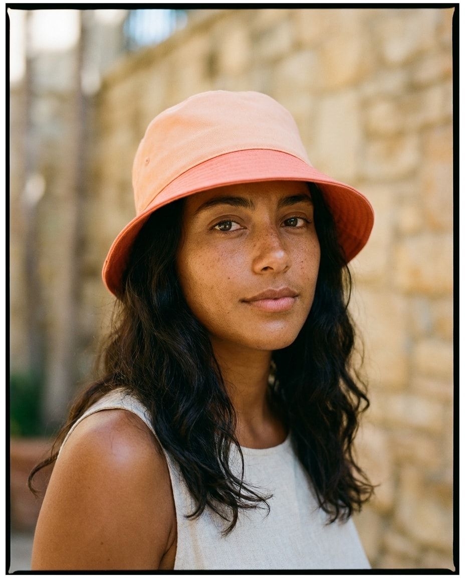 Muskmelon Slate & Sky bucket hats