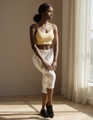White Onyx Tropique capri leggings
