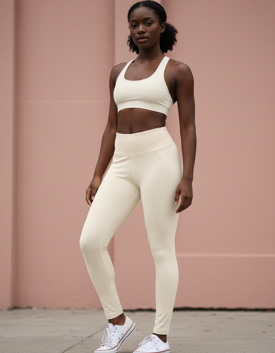 Full-Length Leggings in Antique White