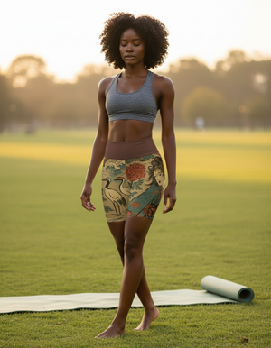 Kintsugi Yoga Shorts Yoga Shorts — Dripper