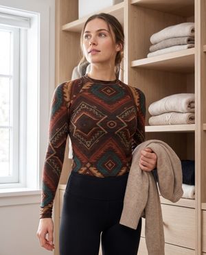 Burnt Sienna Woven Base Layer Top base layers