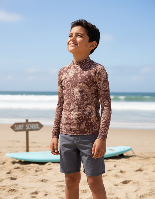 Kids Tea Rose Triton kids rashguards