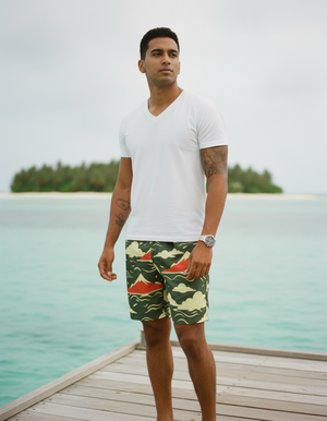 Runway Chartreuse Yume men's swim trunks