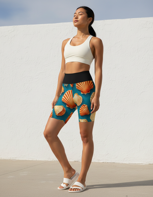 Coral Yoga Shorts Yoga Shorts — Dripper