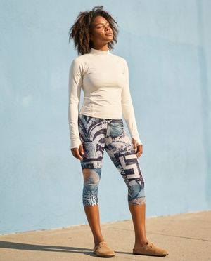 Blue Aura Kanaloa swim & gym leggings