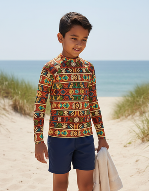Kids Burnt Sienna Estilo kids rashguards