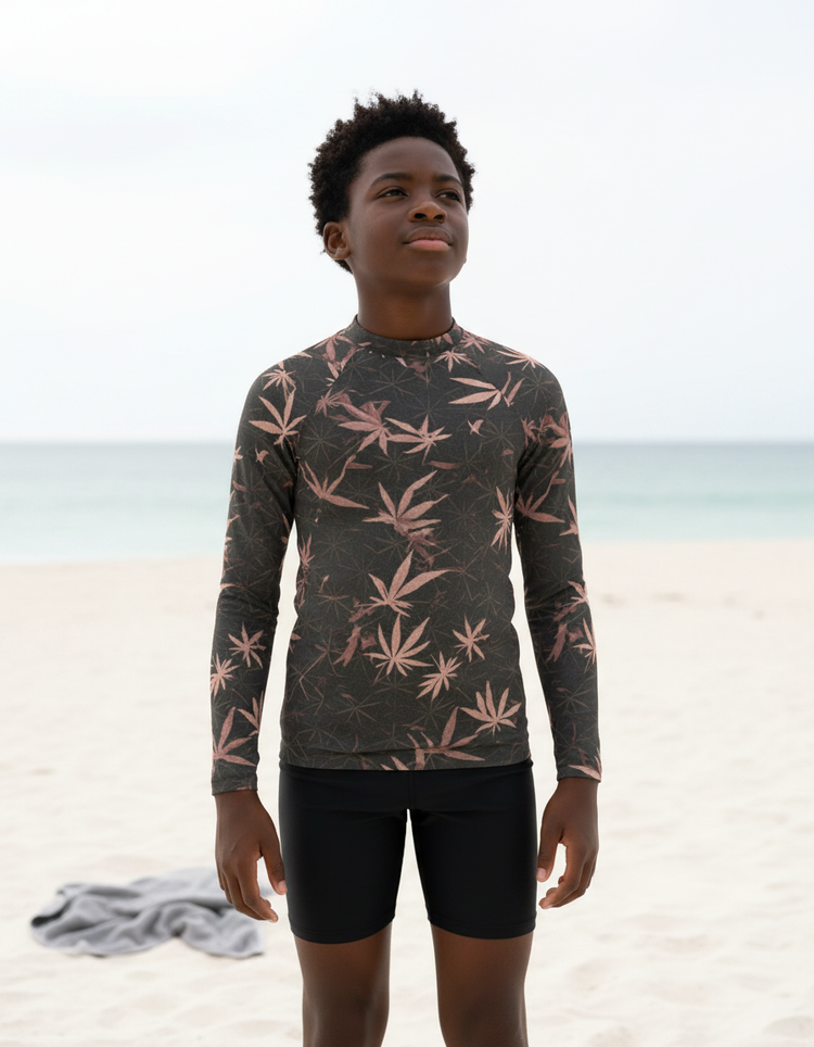 Youth Japanese Asanoha Rash Guard