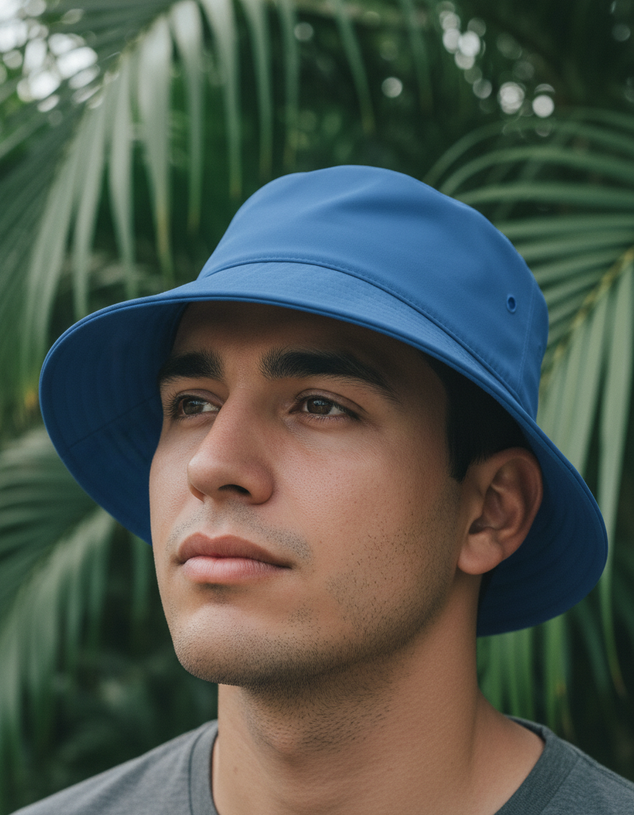 Bucket hat in Lapis