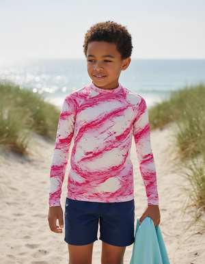 Hot Pink Eclipse Kids Rash Guard Kids Rash Guard — Dripper