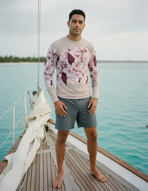Men's Amaranth Serenade men's short-sleeve rashguards