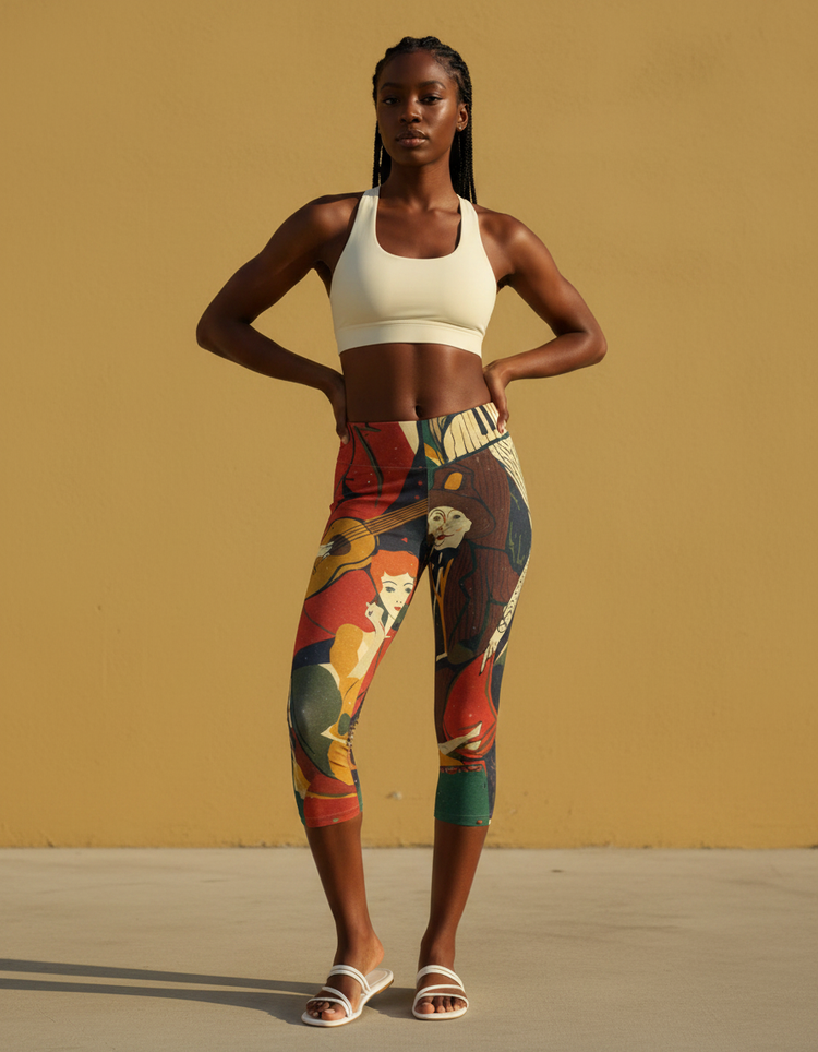 Women's Toulouse-Lautrec Poster Palette Capri Leggings