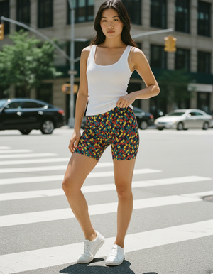 Coral Vortex women's short shorts