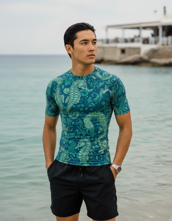 Men's Seahorse Rash Guard