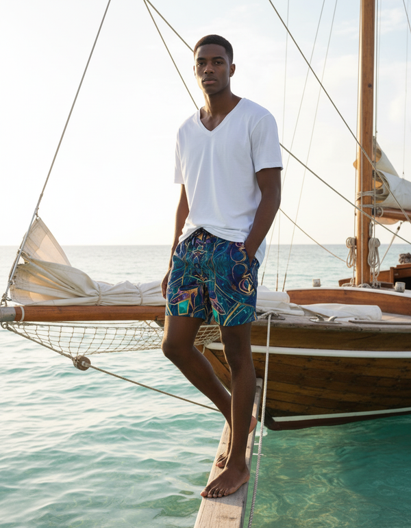 Men's Swim Trunks in Vortex