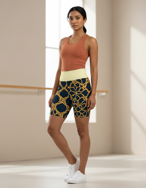 Mosaic Yoga Shorts Yoga Shorts — Dripper
