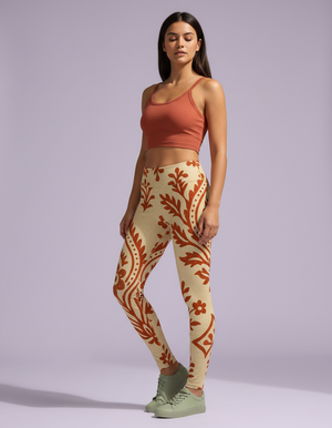 Indian Block Print Women's Leggings women's leggings