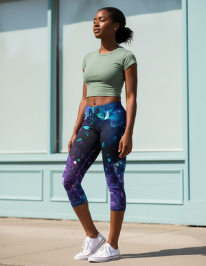 Crystallize Capri Leggings Capri Leggings — Dripper