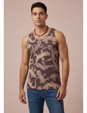 Dusty Rose Verdant Tank Top Men's Tank Top — Dripper