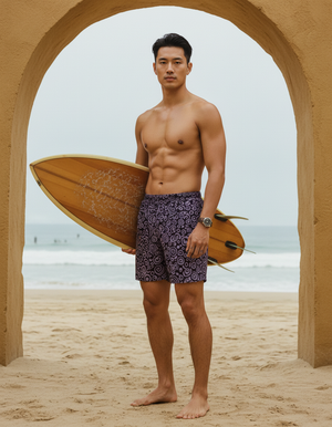 Burnished Lilac Banyu men's swim trunks