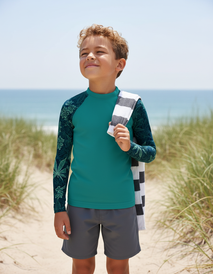 Rashguard — Kids Transformative Teal Kumo