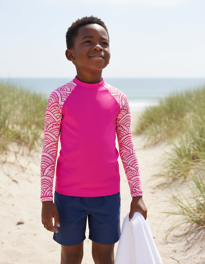 Rashguard — Kids Hot Pink Aoi