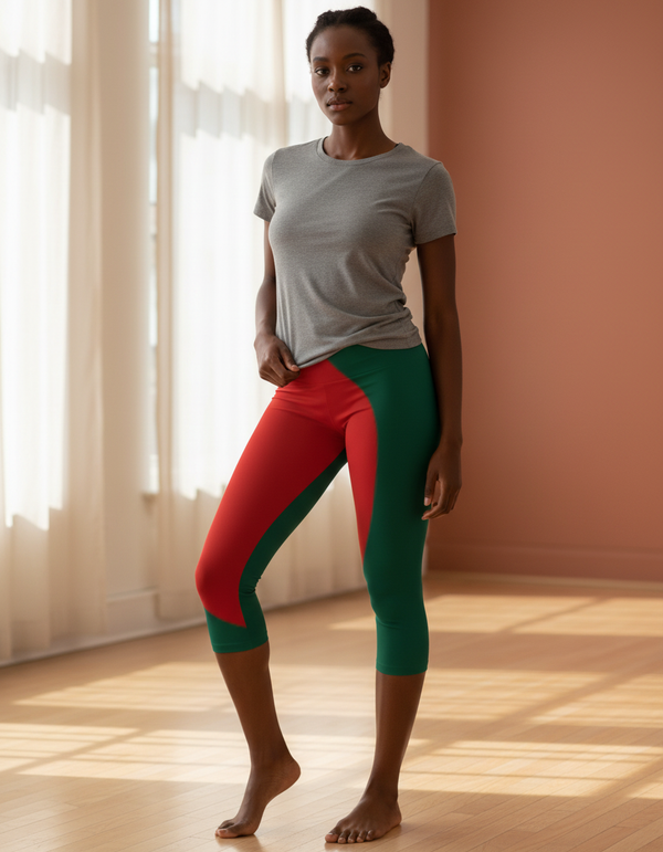 Bangladeshi Flag capri leggings