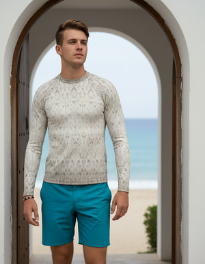 Men's White Onyx Siam men's short-sleeve rashguards