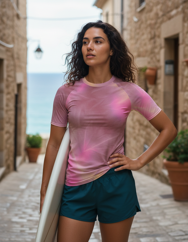 Women's Amaranth Frost Rash Guard