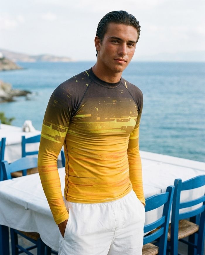 Rashguard — Men's Lemon Yellow Mosaic